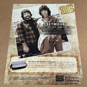 Jeff Beck - SEYMOUR DUNCAN PICKUPS - 2012 Print Ad